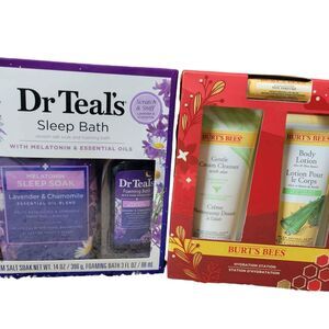 NIB Dr Teal's Sleep Bath and Burt's Bees Gift Packages